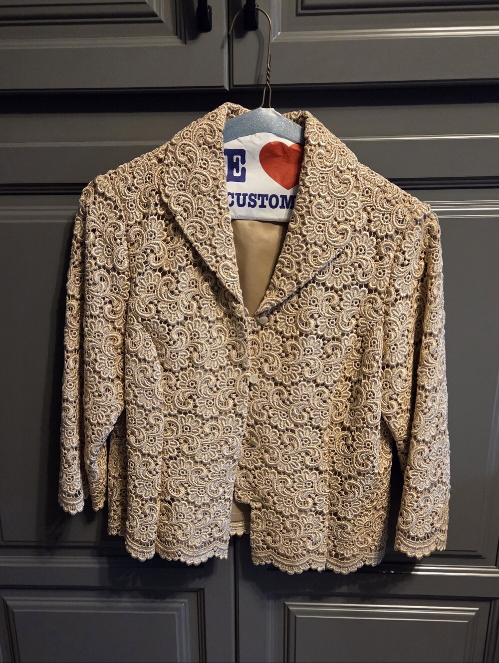 Talbots Petite Size 6 Gold  Jacket / Button Front Top